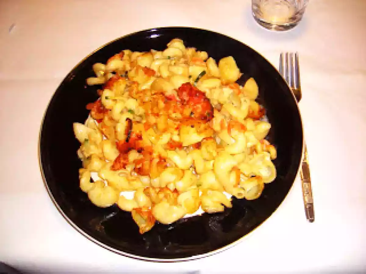 Gratinado de Massa com Peixe Fumado, Camarões e Natas - foto 2