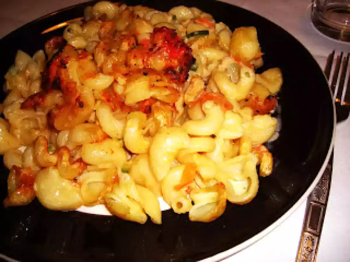 Gratinado de Massa com Peixe Fumado, Camarões e Natas - foto 3