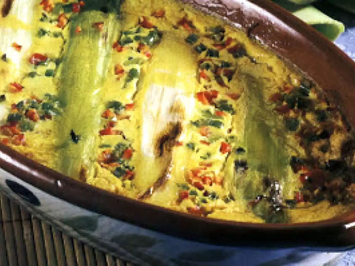Gratinado Fofo de Alho Francês e Tofu