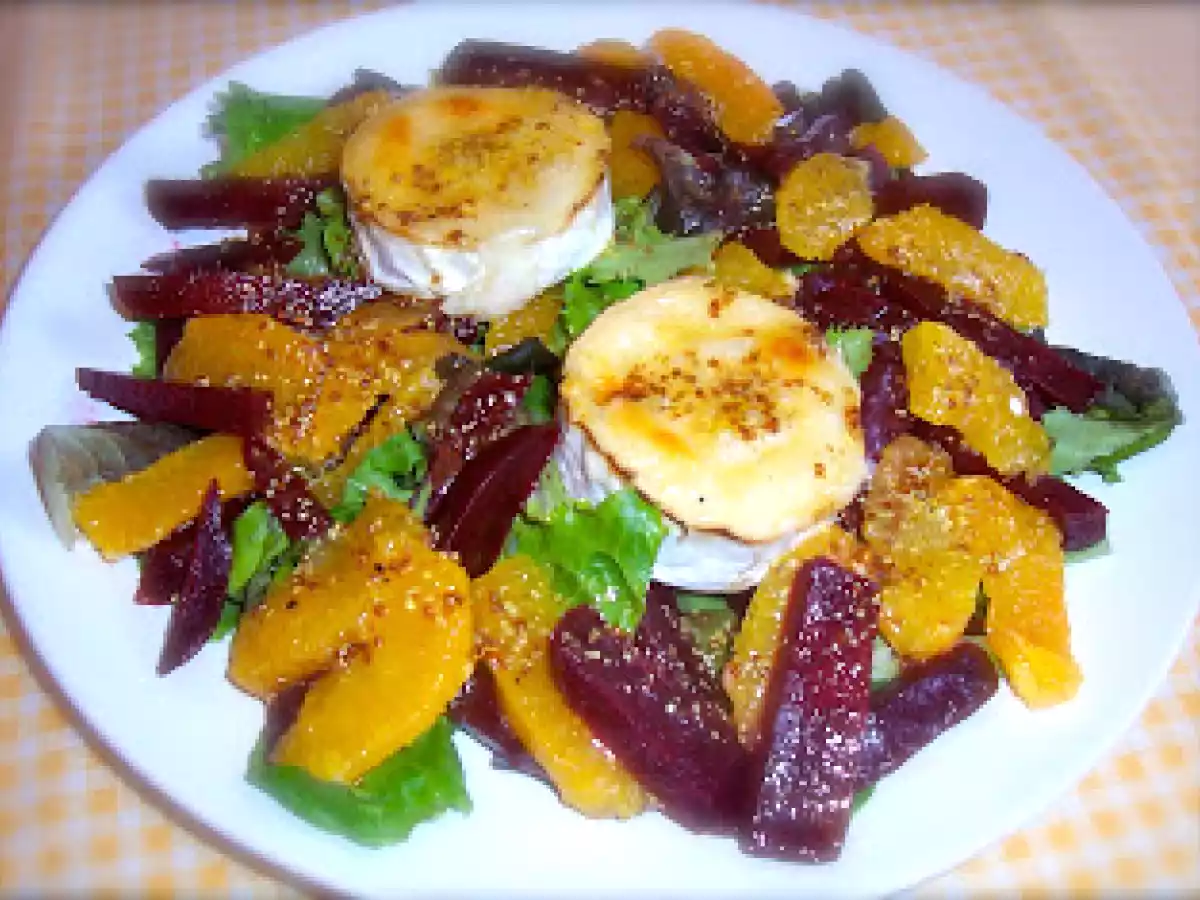 Grilled Goat's Cheese and Orange Salad / Salada de Laranja e Queijo de Cabra Grelhado! - foto 3