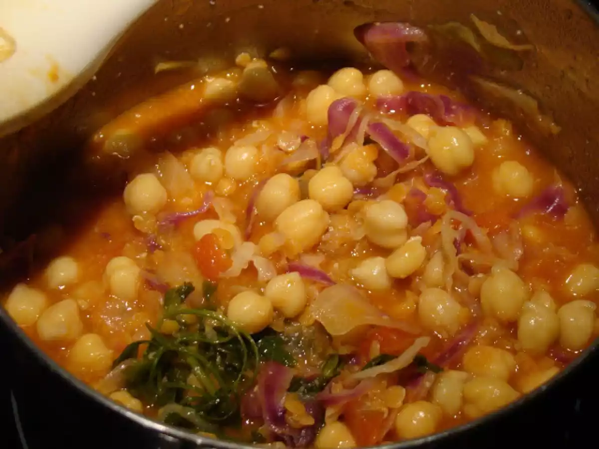 Guisado de Couve, Lentilhas e Grão com Leite de Côco - foto 4