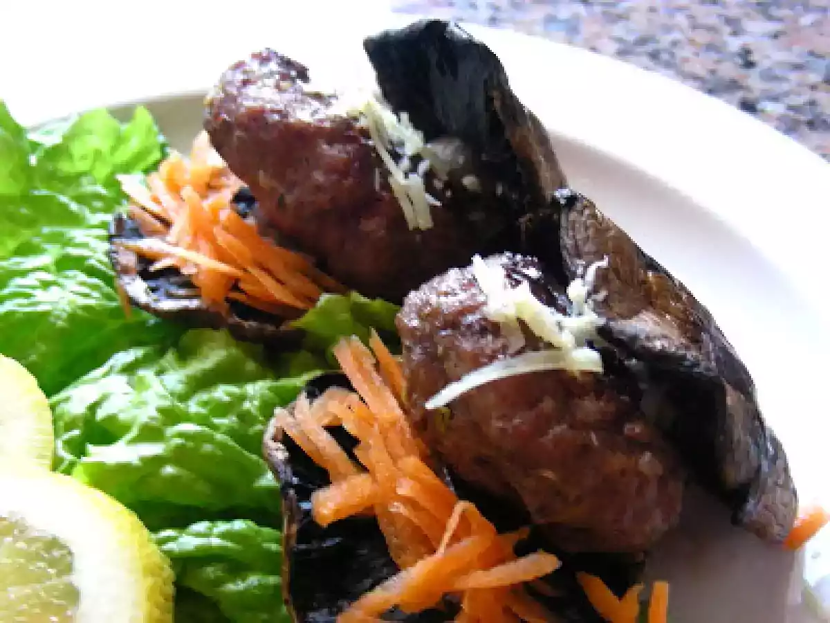 Hambúrgueres de vaca com cogumelos Portobello - foto 3