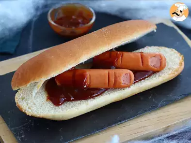 Hot Dog de dedos de salsichas (Halloween) - foto 3