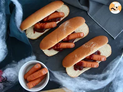 Hot Dog de dedos de salsichas (Halloween) - foto 4