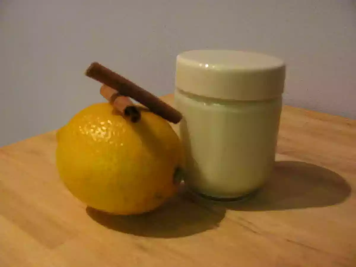 Iogurte caseiro de limão e canela