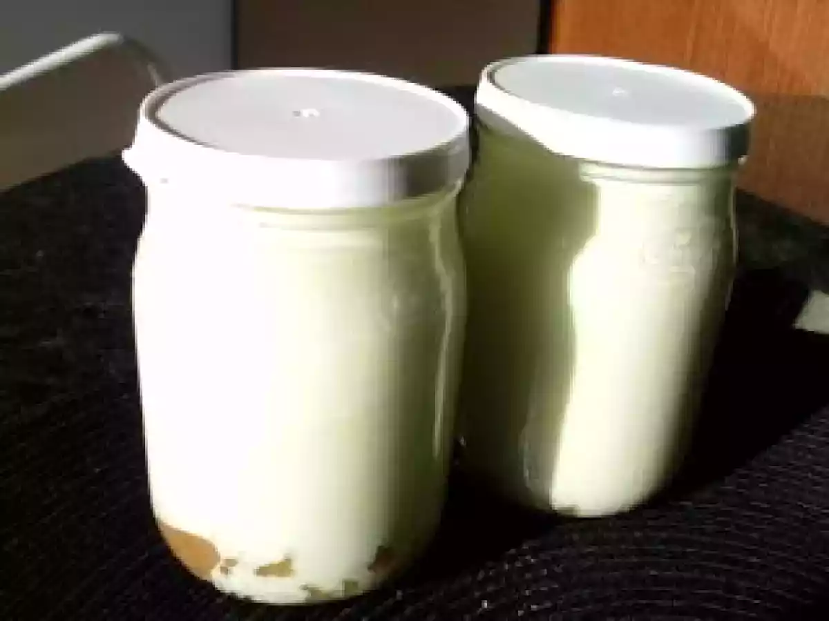 Iogurte com compota de maçã e pêra