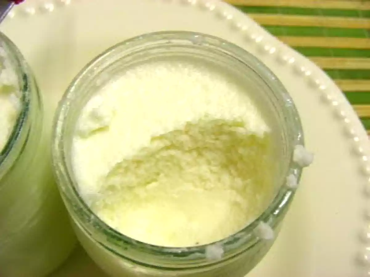 Iogurtes de coco ralado