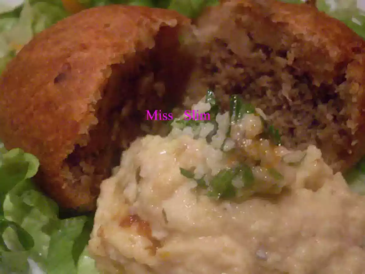 Kibe Assado com Humus de Beringela