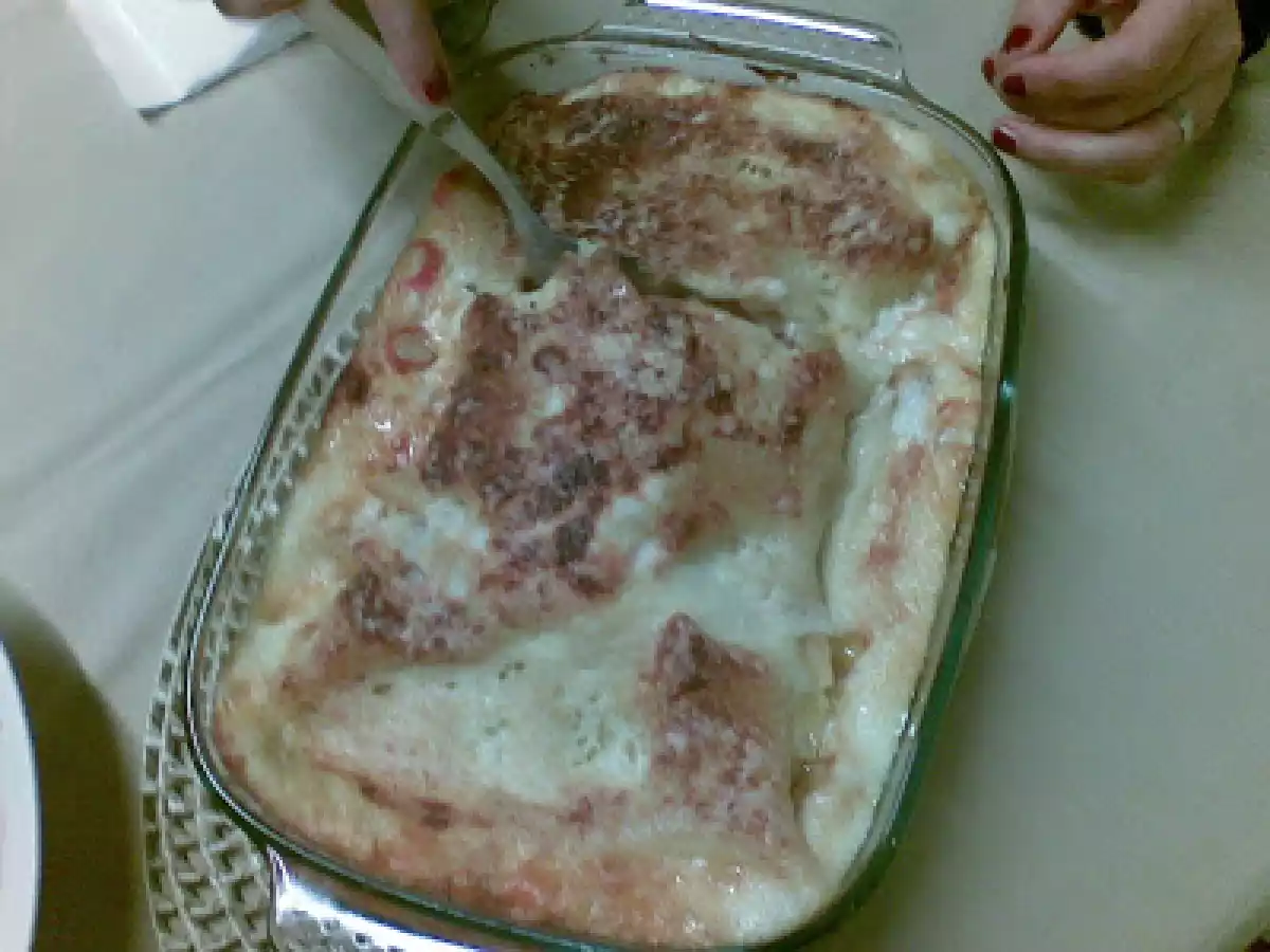 Lasanha de atum e delicias do mar