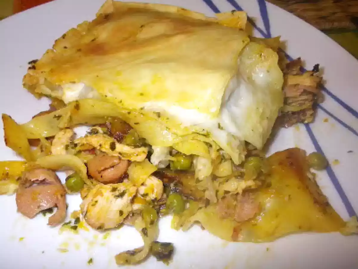 Lasanha de carne e legumes