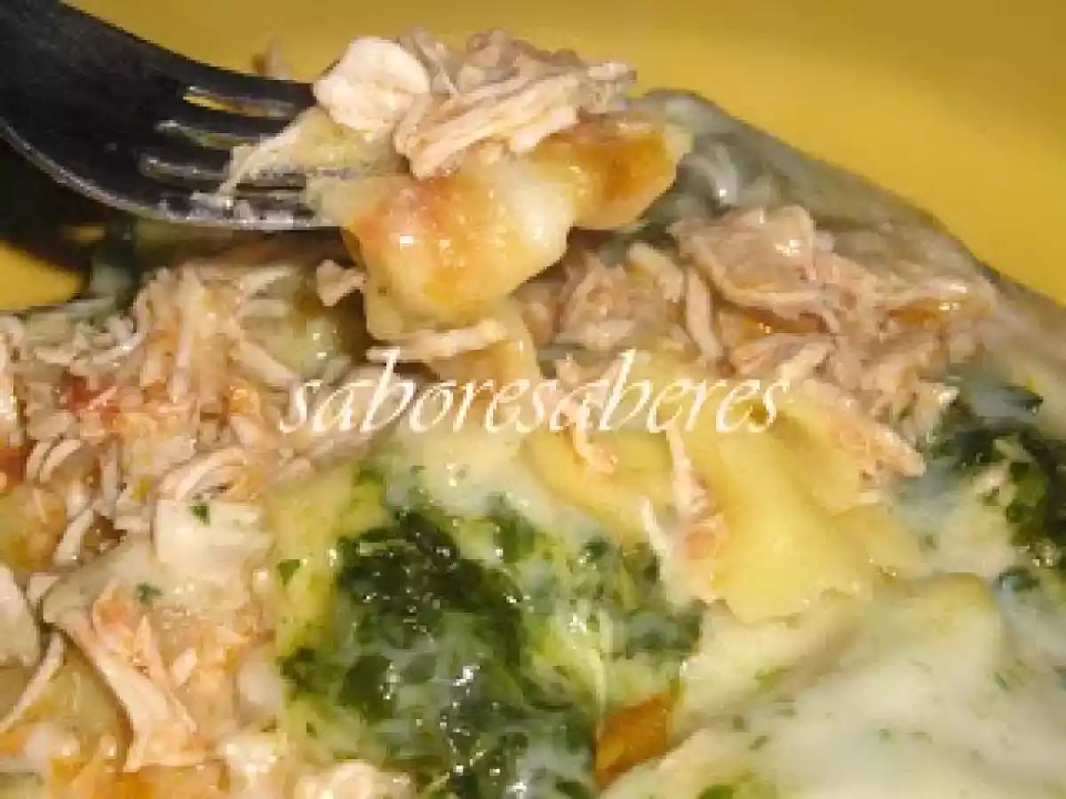 Lasanha de Frango e Espinafres