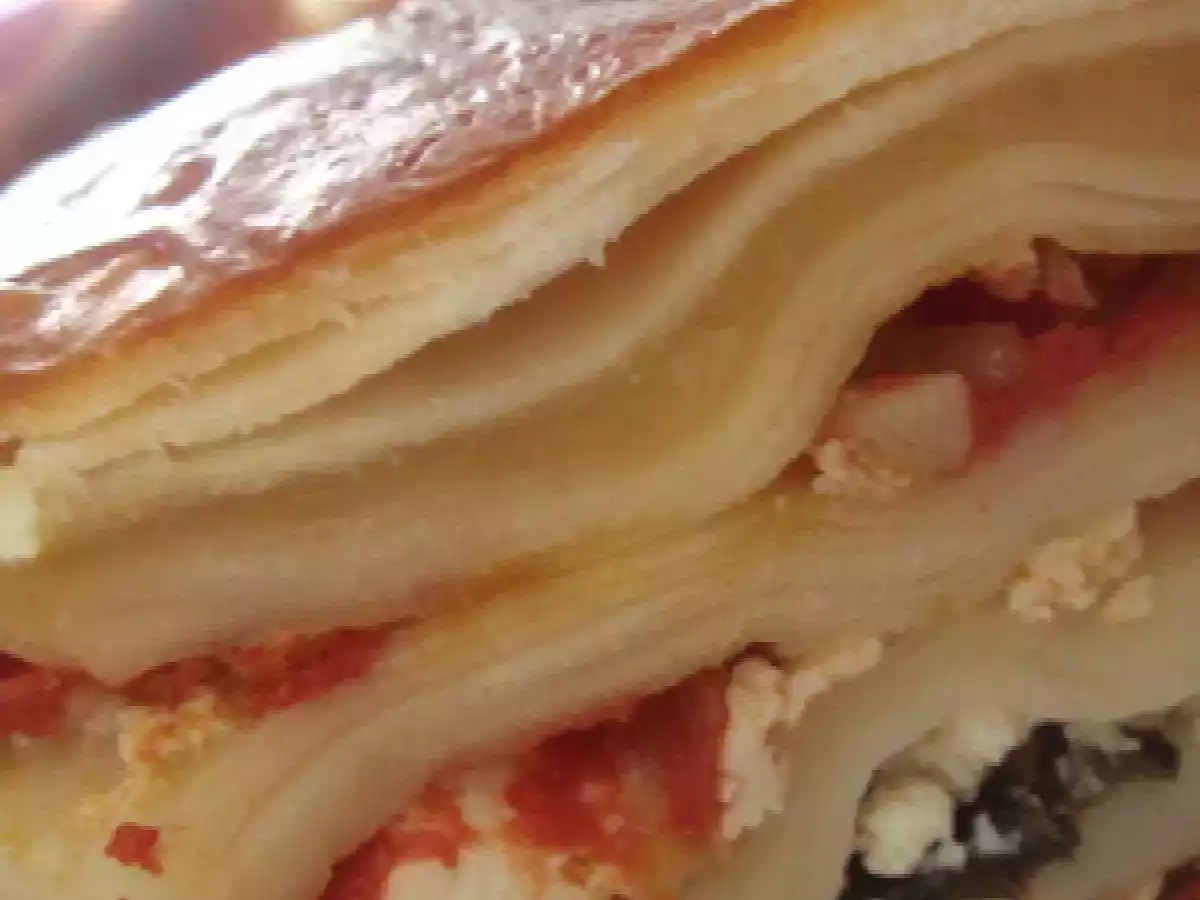 Lasanha de ricota com espinafre
