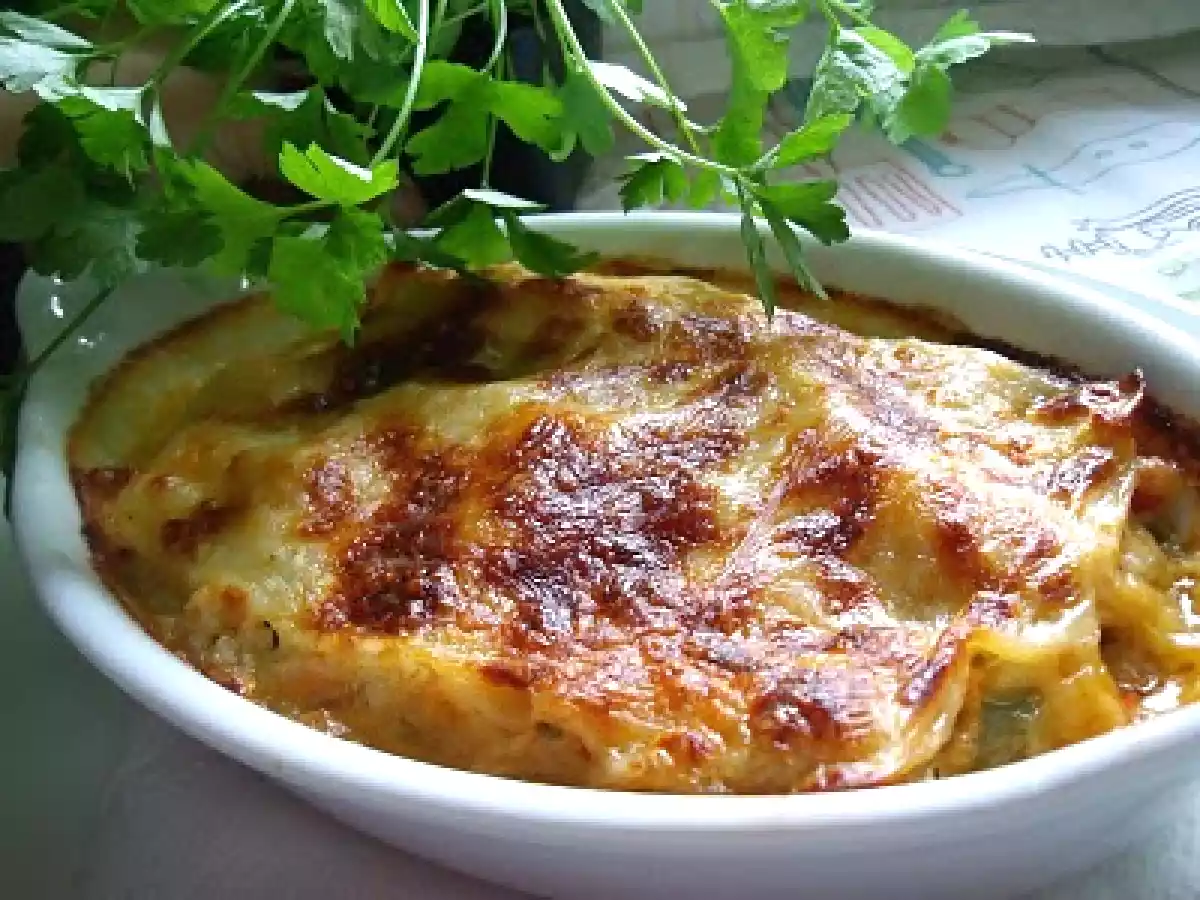 Lasanha de Salmão com pimentos