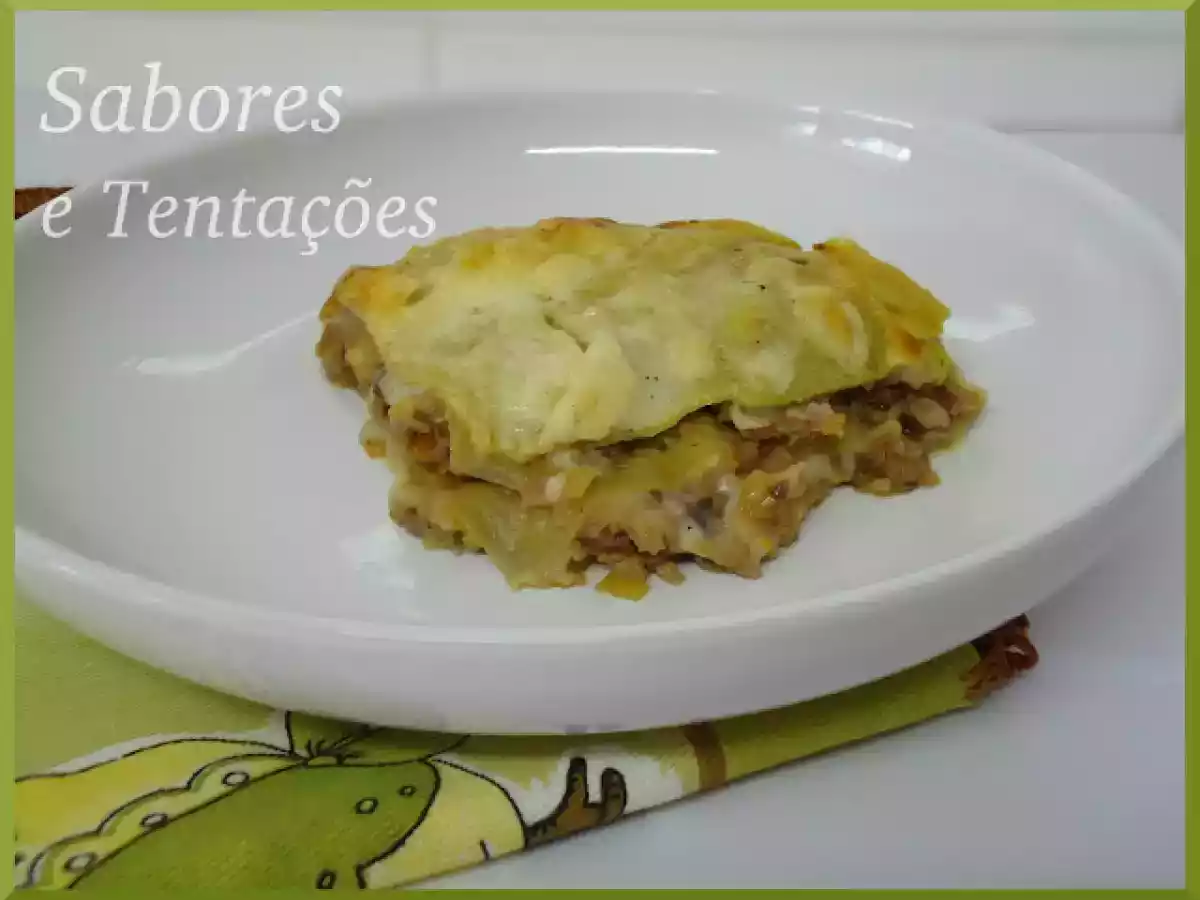 Lasanha de soja com legumes