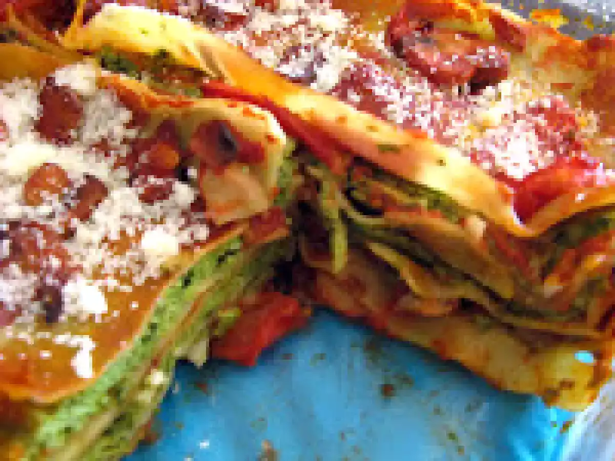 Lasanha vegetariana (com espinafres)