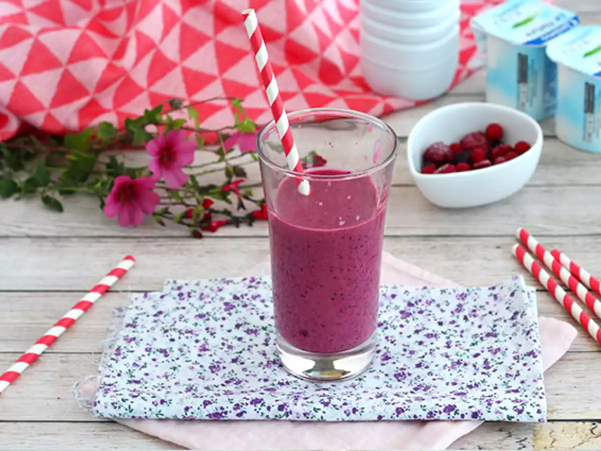 Lassi de frutos vermelhos (batido de frutos vermelhos) - foto 3