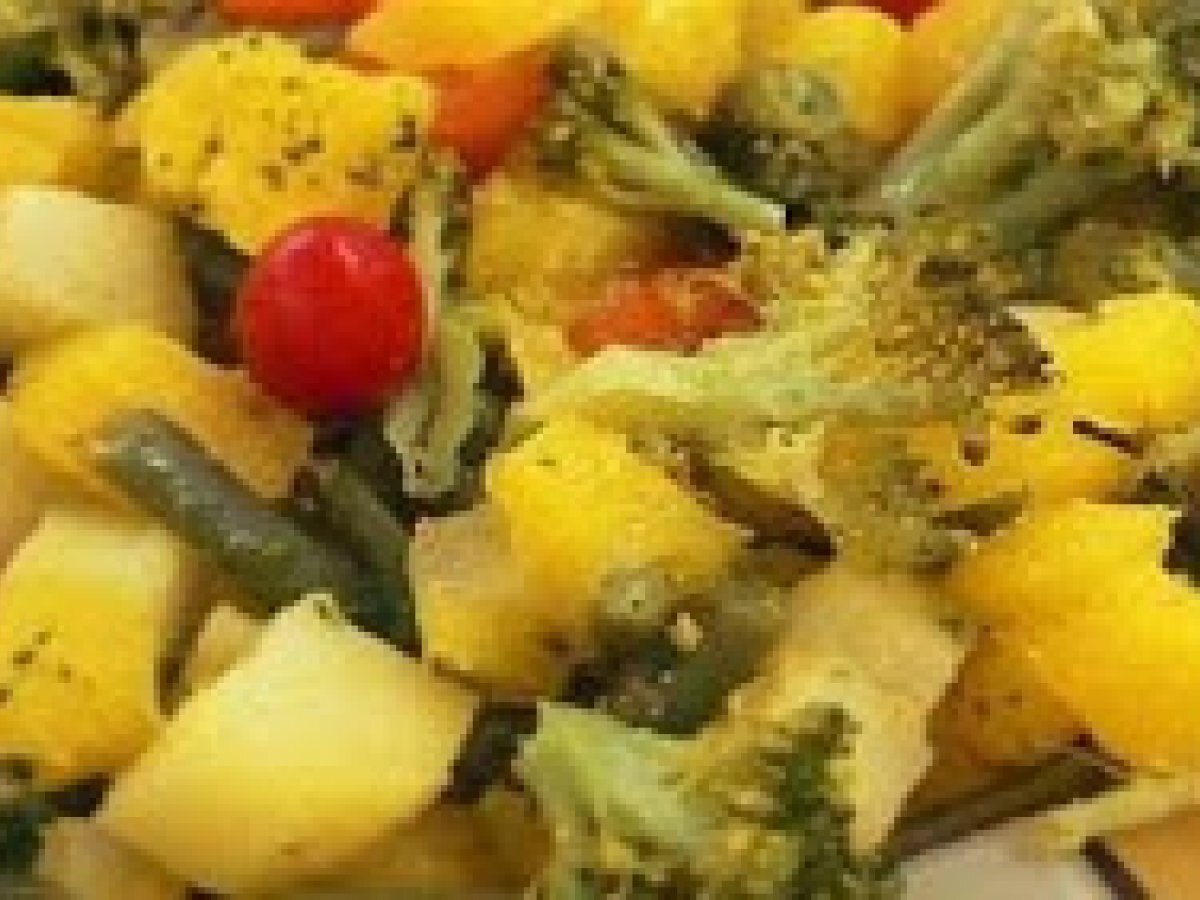 Legumes Cozidos no Vapor com Gengibre (vegana)