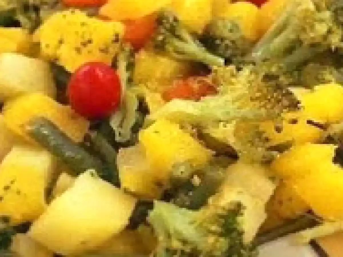 Legumes Cozidos no Vapor com Gengibre (vegana)