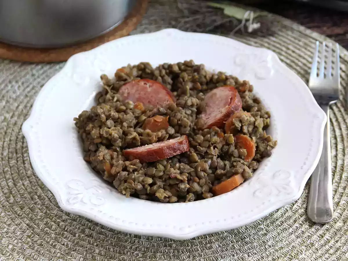 Lentilha com salsicha defumada - foto 4