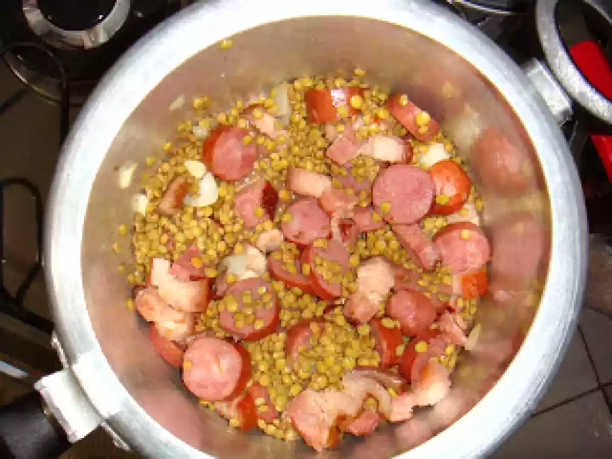 Lentilhas com bacon e calabresa - foto 2