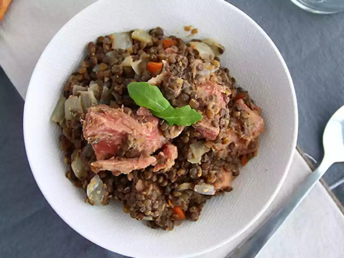 Lentilhas com Carne de Porco (Petit Salé aux Lentilles) - foto 3