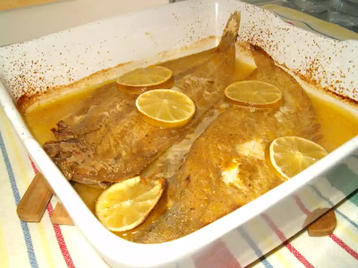 Linguado no forno com lima e laranja