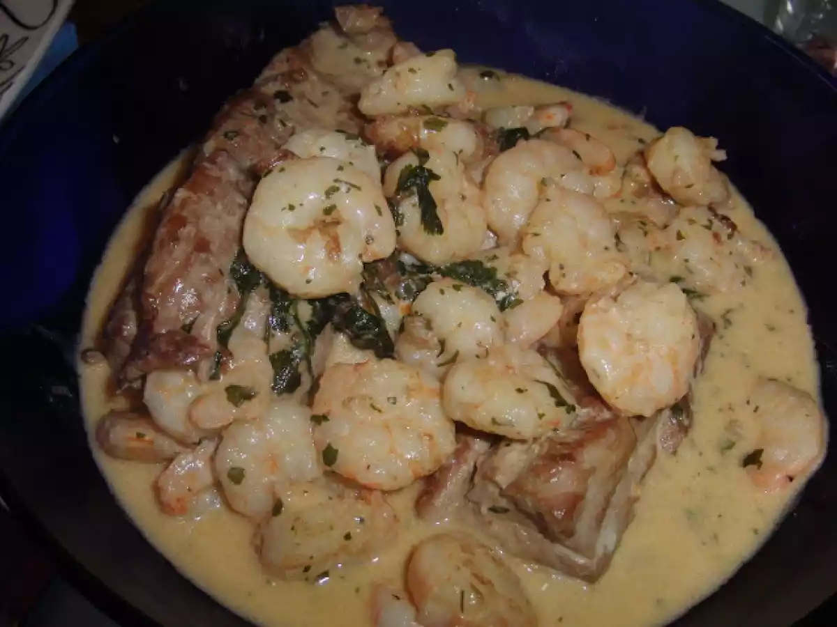 Lombinhos de porco c/ camarão