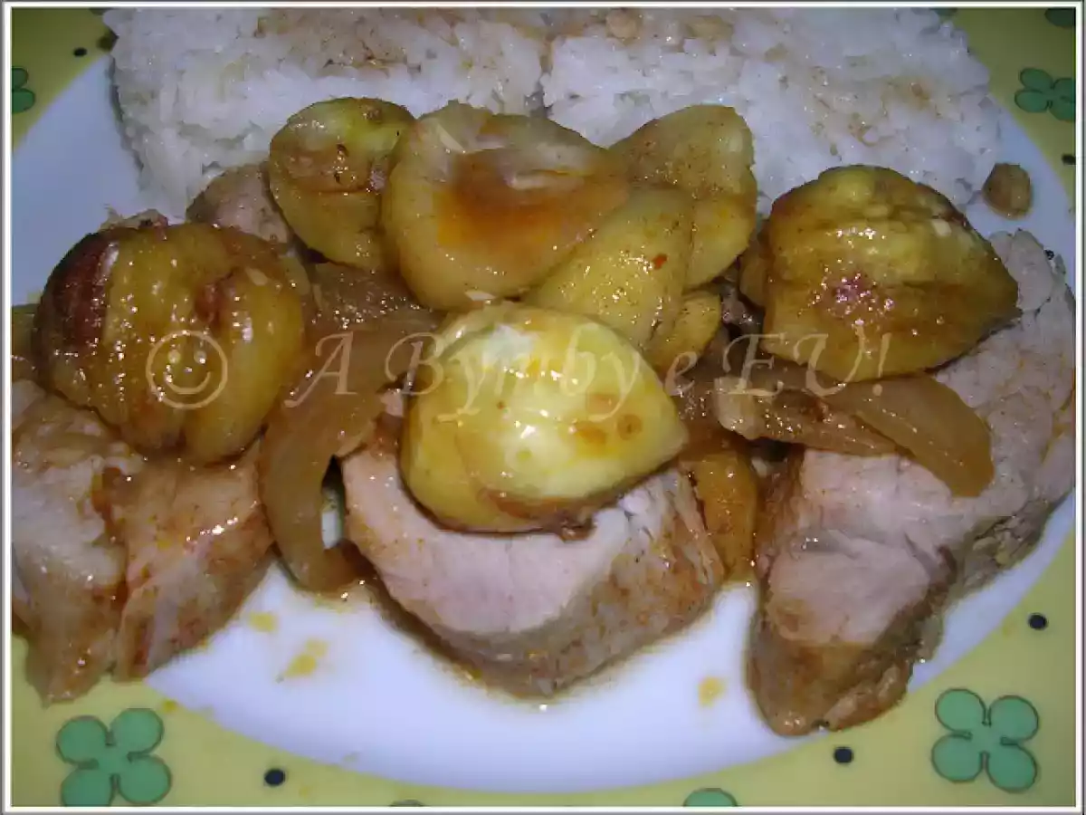 Lombinhos de porco com castanhas