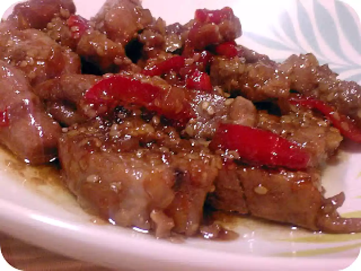 Lombinhos de porco com molho agridoce