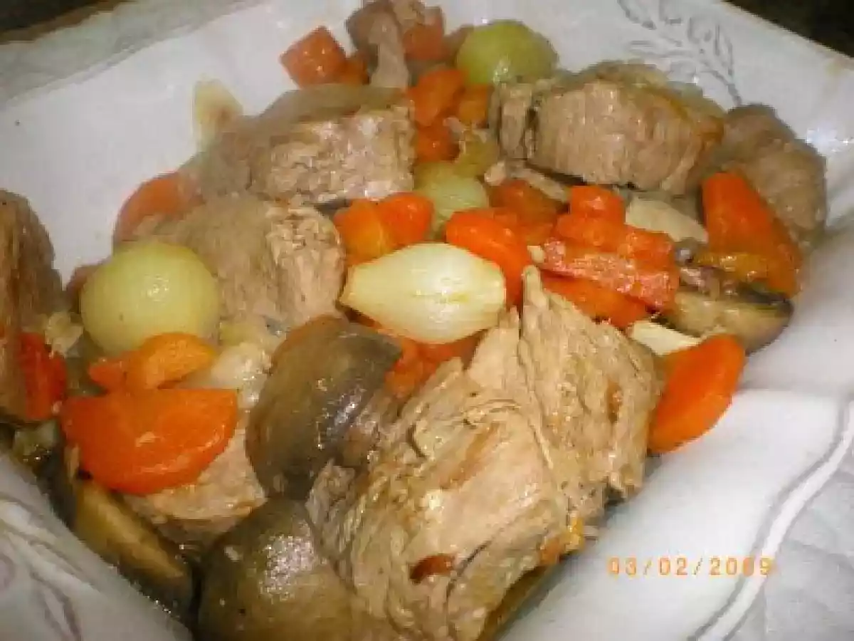 Lombinhos de porco guisado
