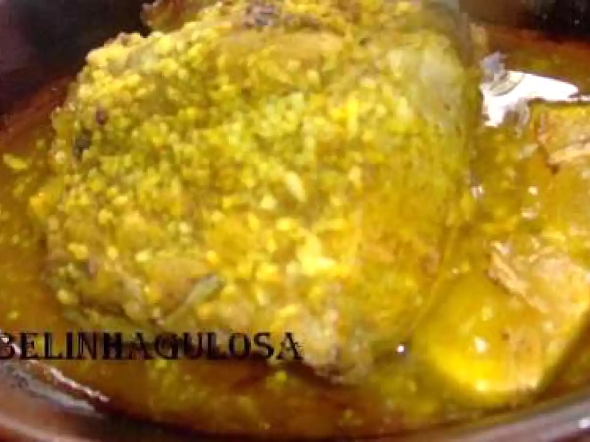 Lombo com molho de açafrão e limão