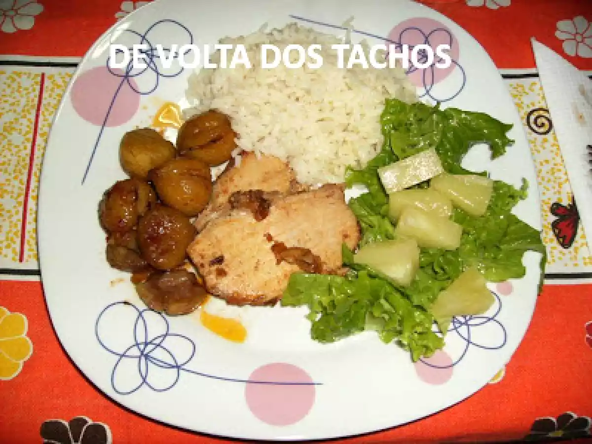 LOMBO DE PORCO ASSADO COM CASTANHAS