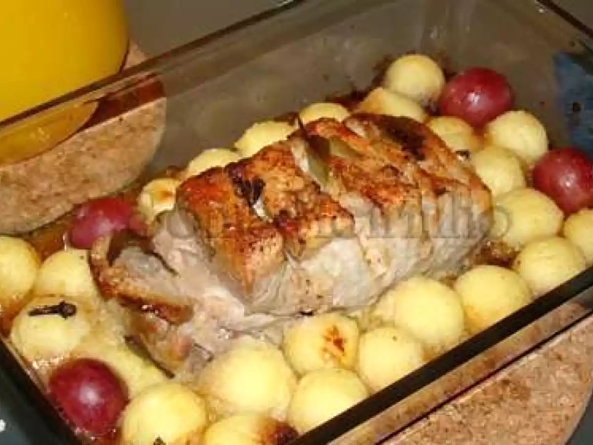 Lombo de Porco assado no Forno com Batatas e Uvas - foto 2