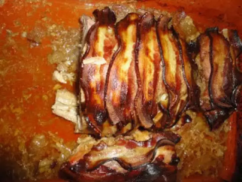 Lombo de Porco com Maçã, Bacon e Vinho do Porto