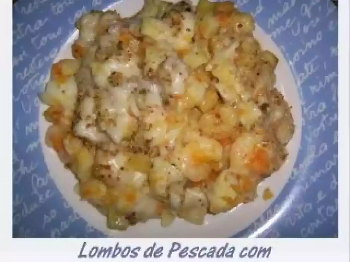 Lombos de Pescada com Cenouras e Gambas