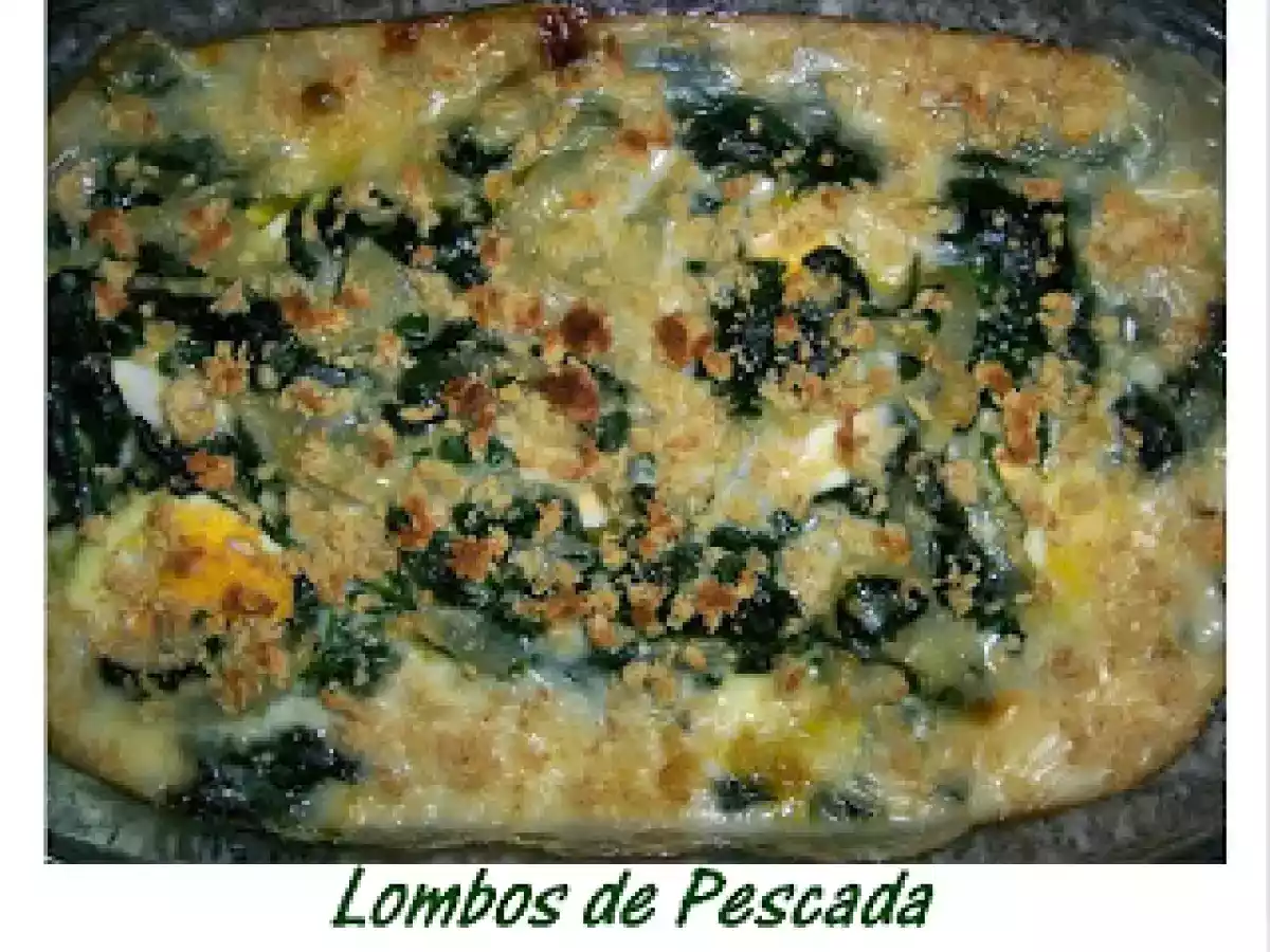 Lombos de Pescada com Espinafres e Ovos