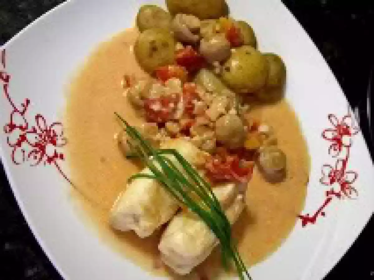 Lombos de pescada com leite de coco