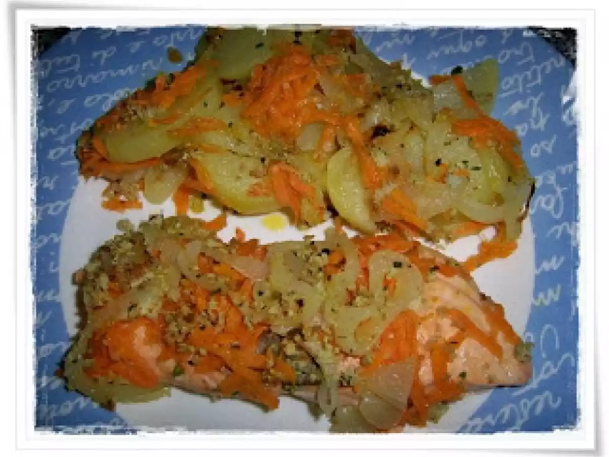 Lombos de Salmão em Cebolada enriquecida