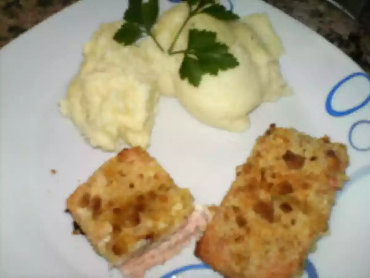 Lombos de salmão panados no forno