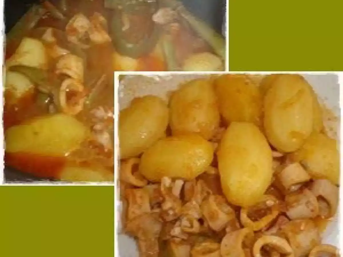 Lulas Com Batatas e Feijão Verde