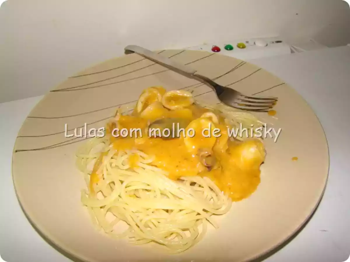 Lulas com molho de whisky