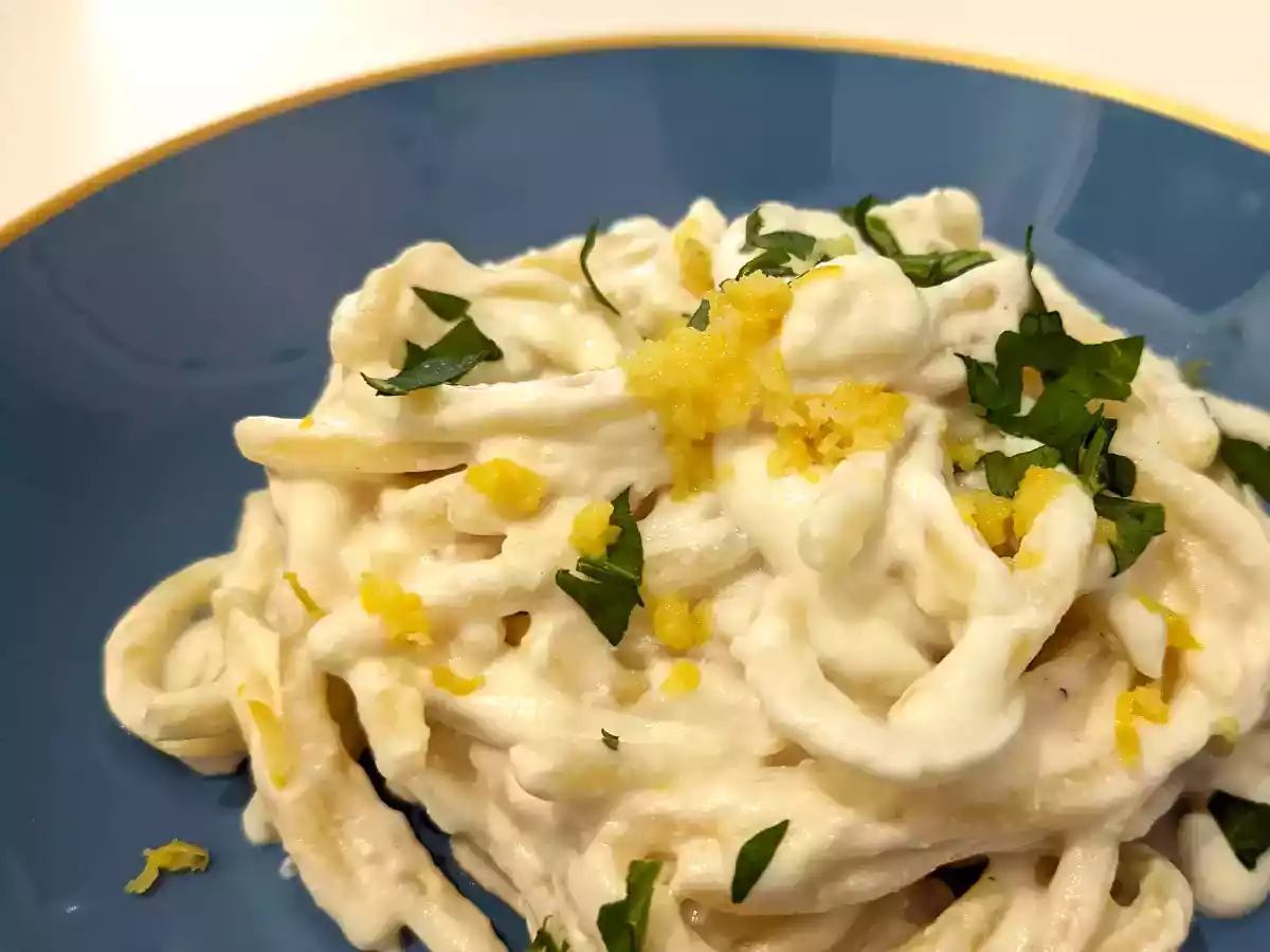 Macarrão ao creme de ricota e limão, simples e delicioso! - foto 3