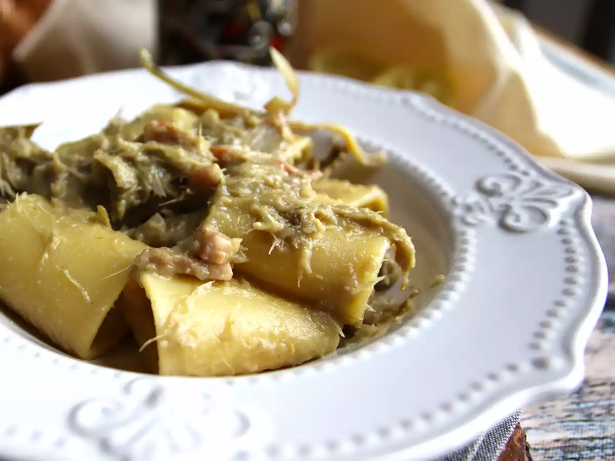 Macarrão com alcachofra e bacon - foto 4