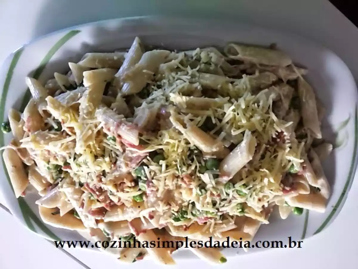 Macarrão com presunto, ervilhas e creme de leite - Receita do Buddy Valastro