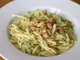 Macarrão com salmão e curgete (abobrinha), foto 1