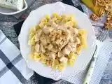 Macarrão Farfalle com molho de frango e gorgonzola, foto 1