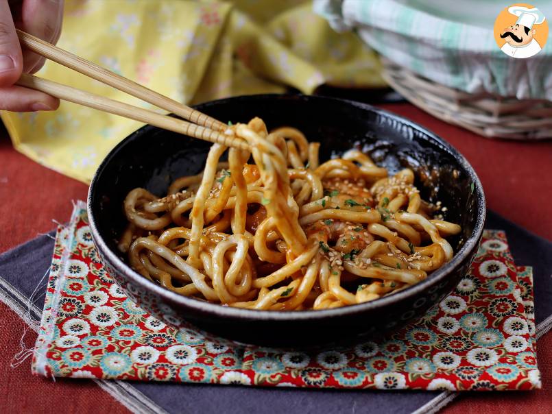 Macarrão udon com camarão ao molho de amendoim picante - foto 4