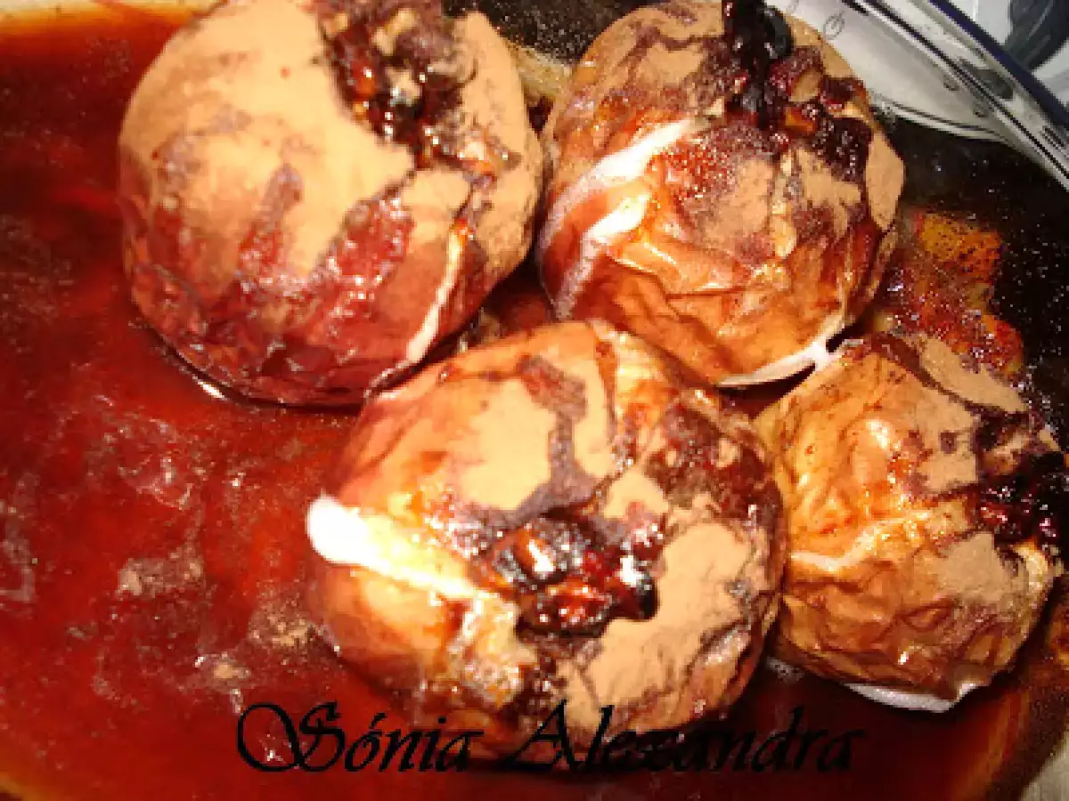 MAÇÃS ASSADAS NO FORNO COM AÇÚCAR MASCAVADO E GINGINHA E ENRIQUECIDAS COM NOZES - foto 4