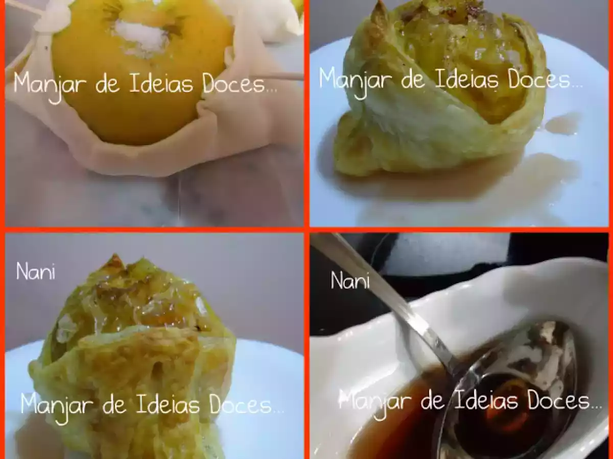 Maçãs com Massa Folhada e Calda de Vinho do Porto - foto 2
