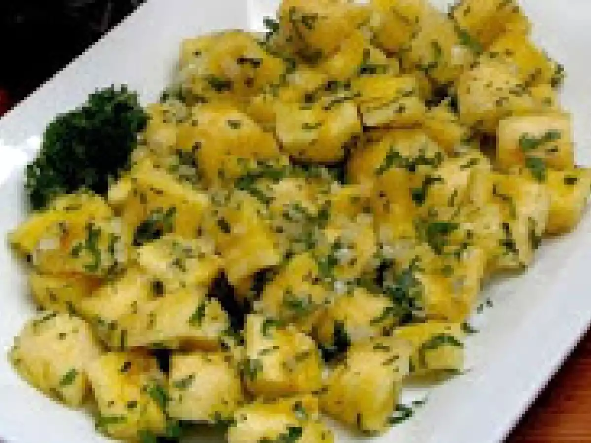 Mandioca Refogada (vegana)